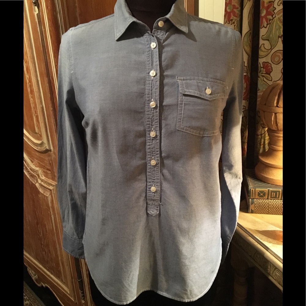 J.Crew  Denim blue broadcloth tunic